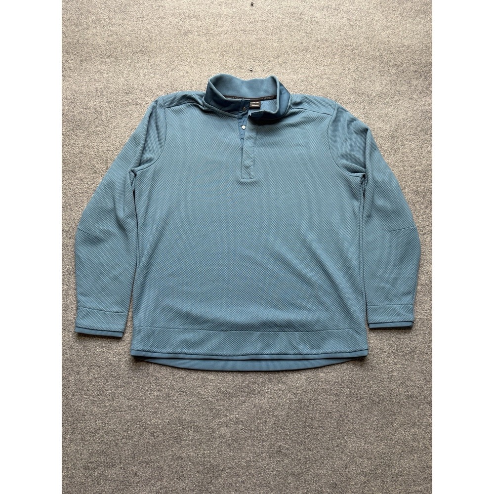 Under Armour Men's Golf Quarter Zip‎ With Buttons Size XL Blue
